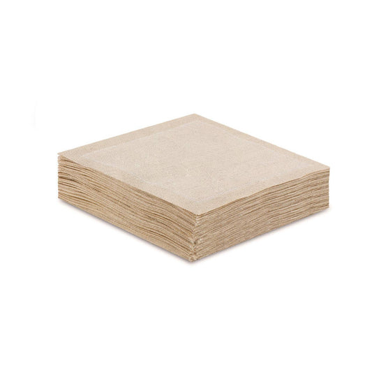 Natural Linen Cocktail Napkins Set of 25