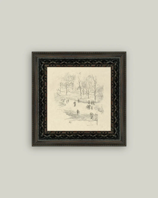 Kensington Gardens in Winter 6"x6"