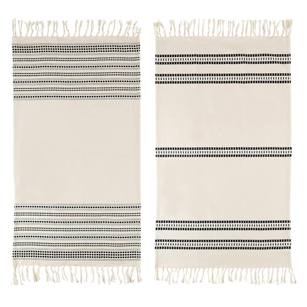 Tea Towels - Natural and Black - Set of 2