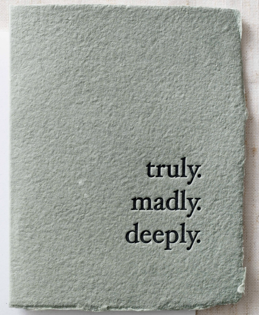 Letterpress Flat Greeting Card, Various Styles