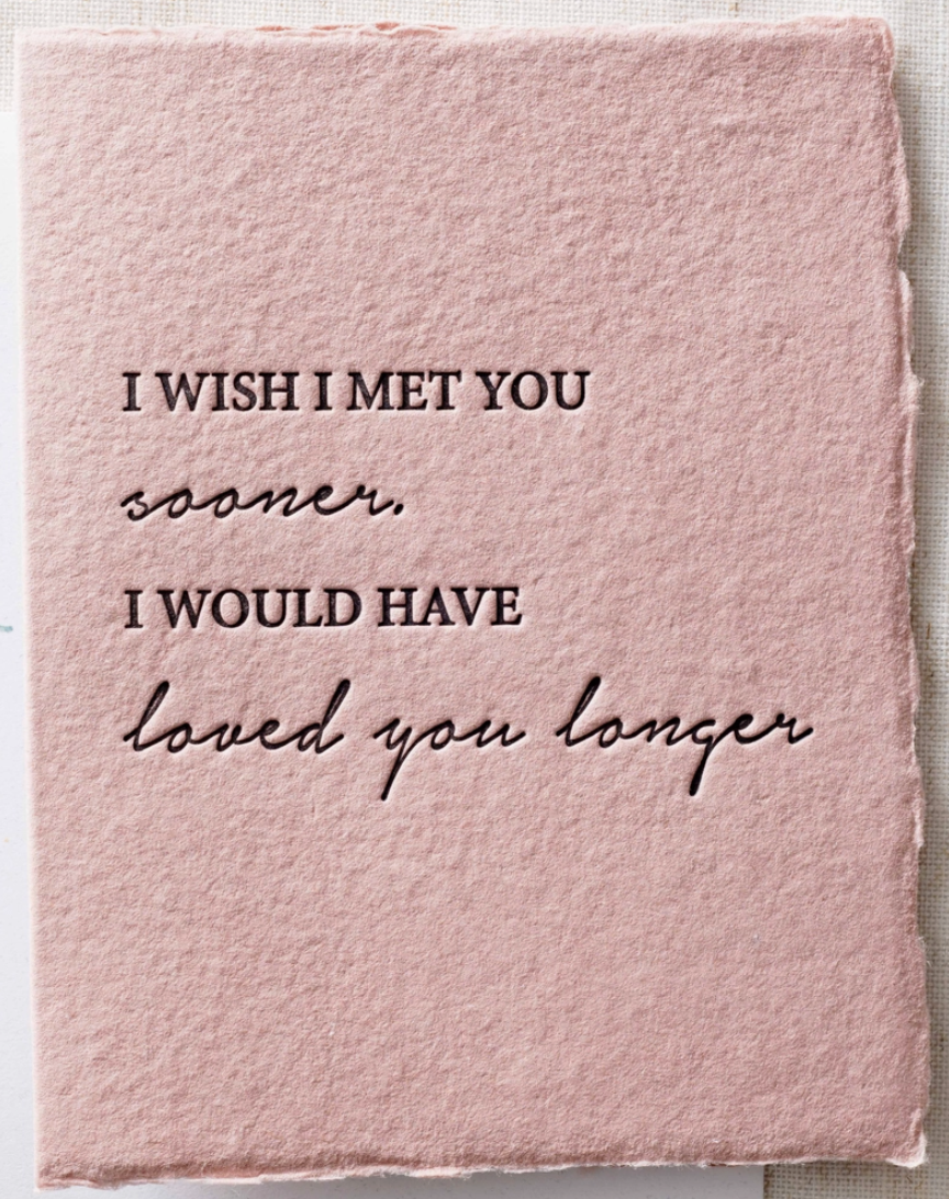 Letterpress Flat Greeting Card, Various Styles