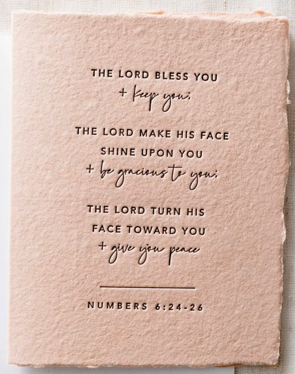 Letterpress Flat Greeting Card, Various Styles
