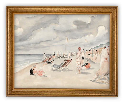 Vintage Beach Day Scene