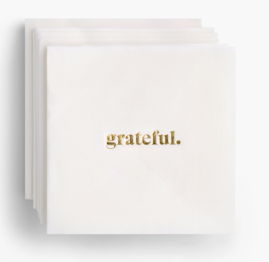 Holiday Gold Foil Cocktail Napkins, 3 Styles