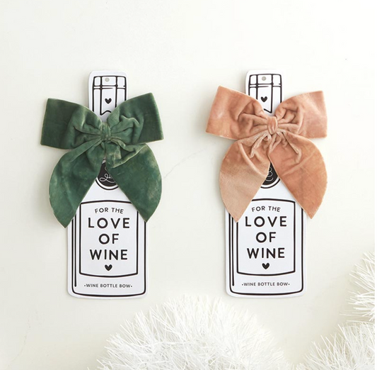 Velvet Wine Bottle Bow, 2 Colors