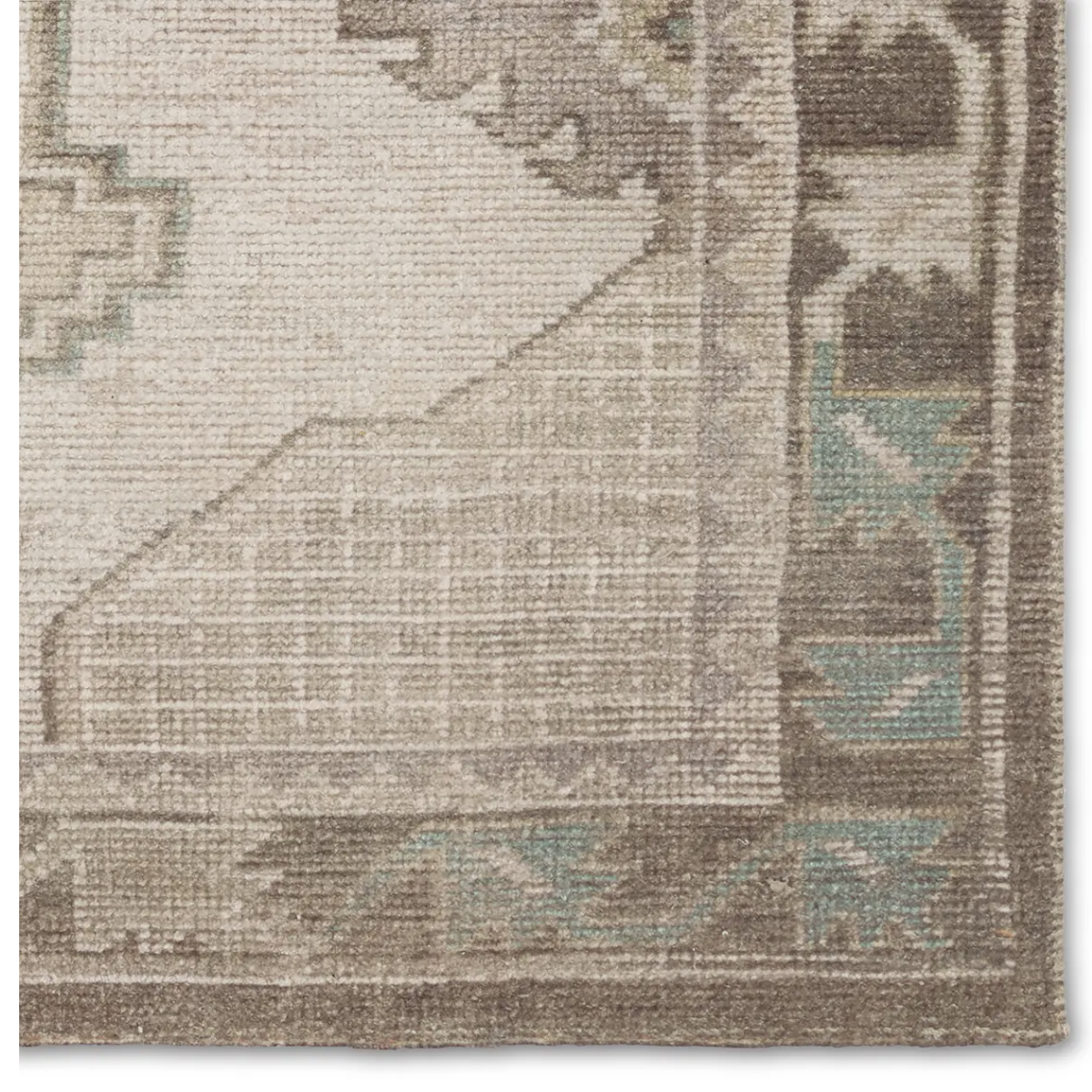 Vintage-Inspired Handwoven Rug, Green Bay
