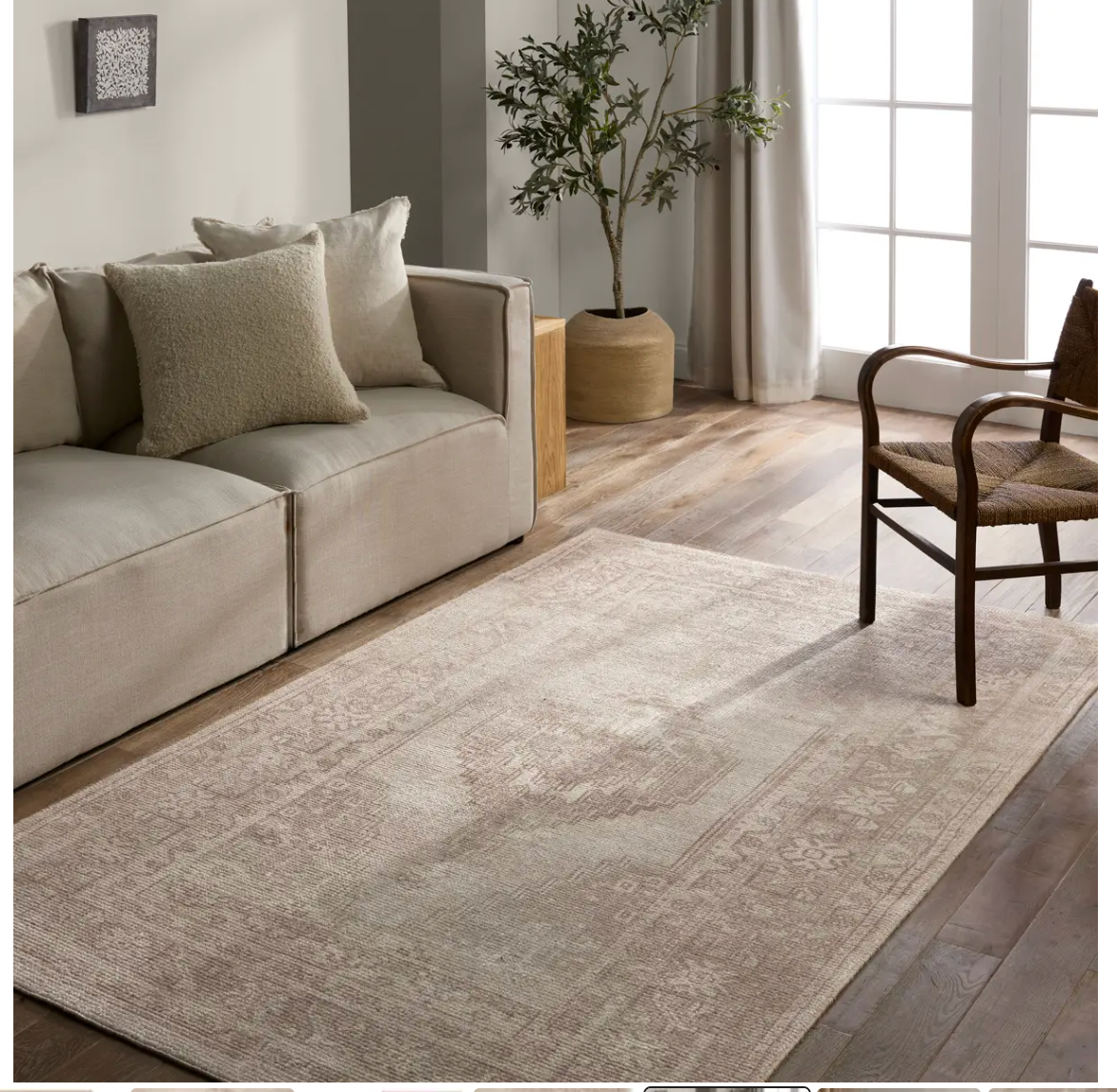 Vintage-Inspired Handowen Rug, Tan