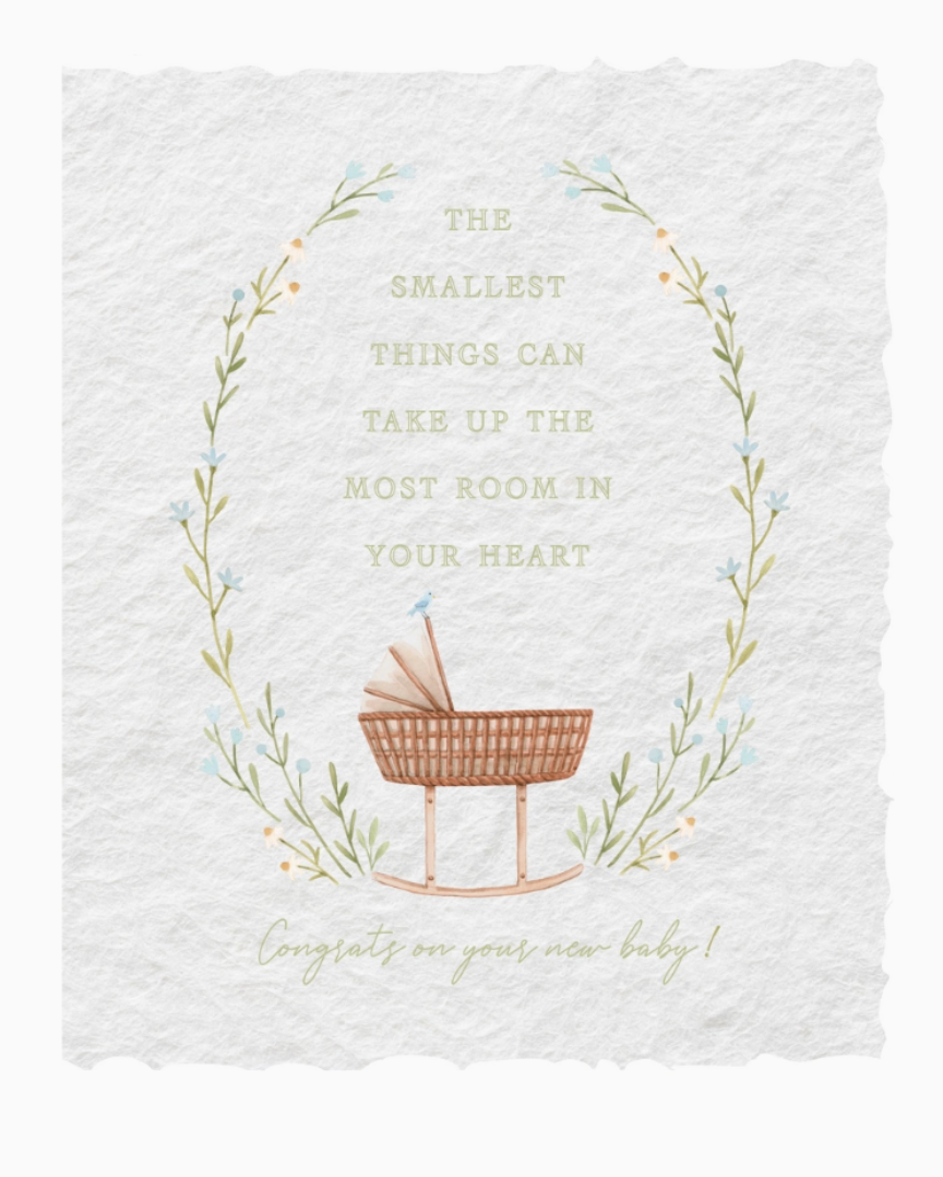 Letterpress Folded Greeting Card, Various Styles