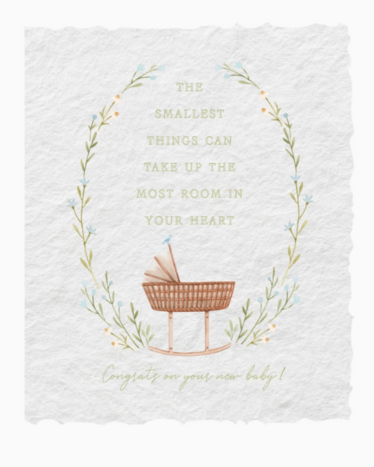 Letterpress Flat Greeting Card, Various Styles