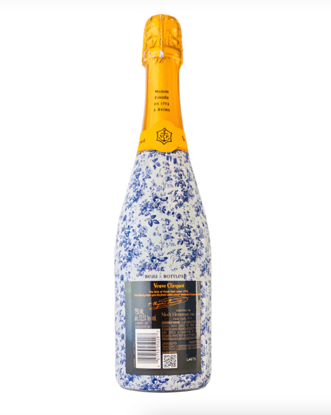 Beau Bottles Grandmillenial Blue Floral - Veuve Clicquot Edition