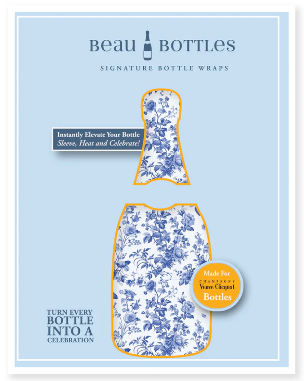 Beau Bottles Grandmillenial Blue Floral - Veuve Clicquot Edition