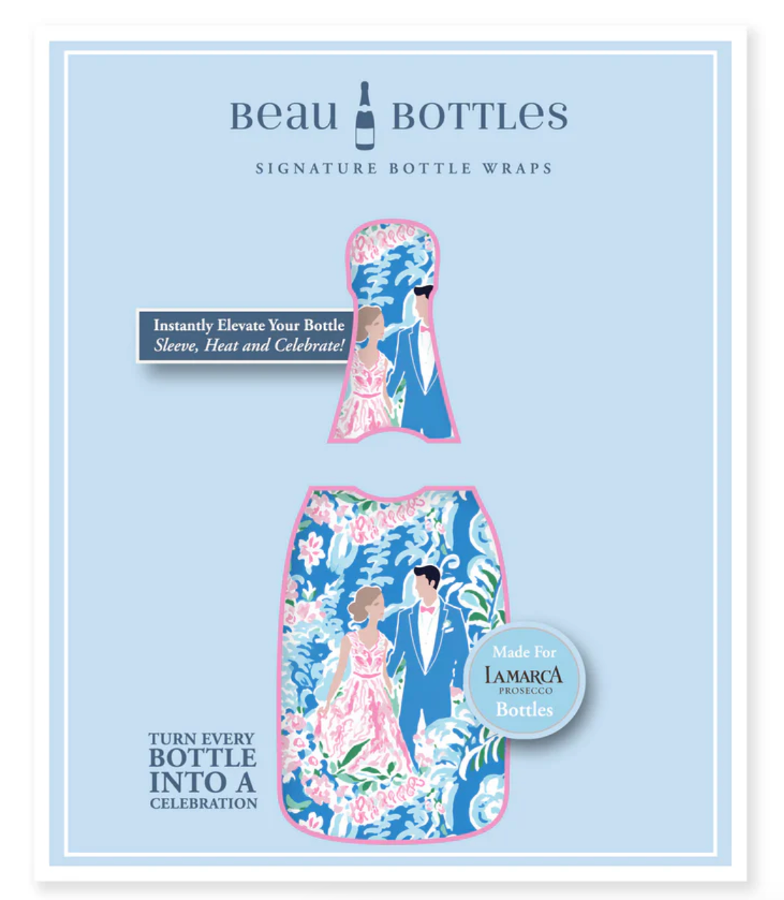 Beau Bottles Preppy Bride and Groom - La Marca Edition