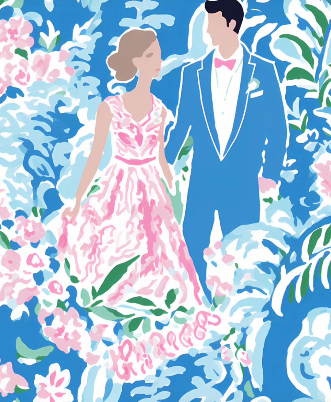 Beau Bottles Preppy Bride and Groom - La Marca Edition