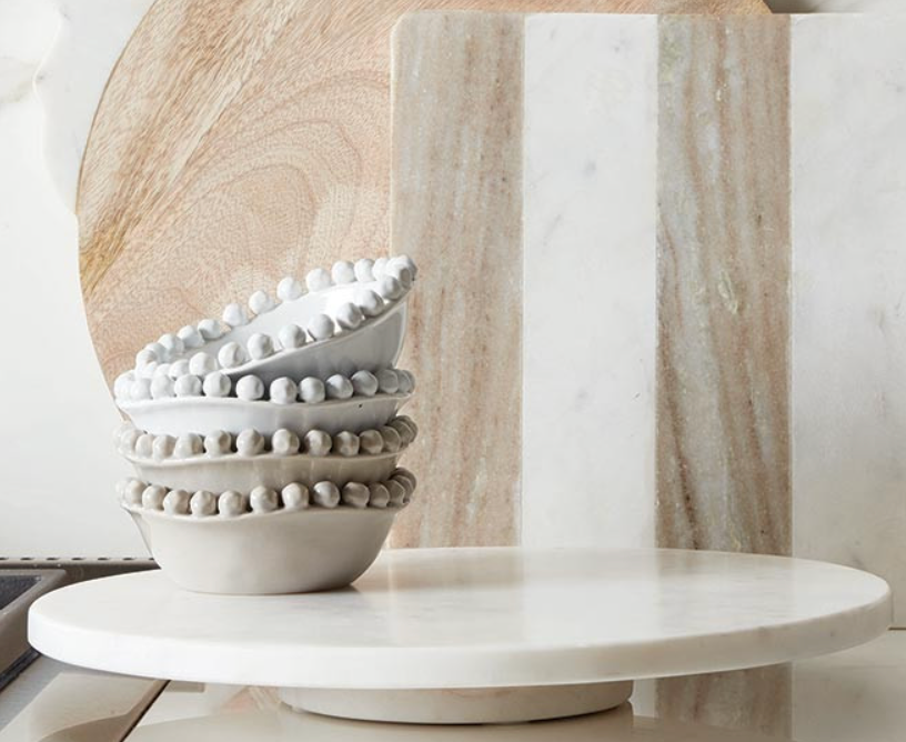 White Marble Lazy Susan
