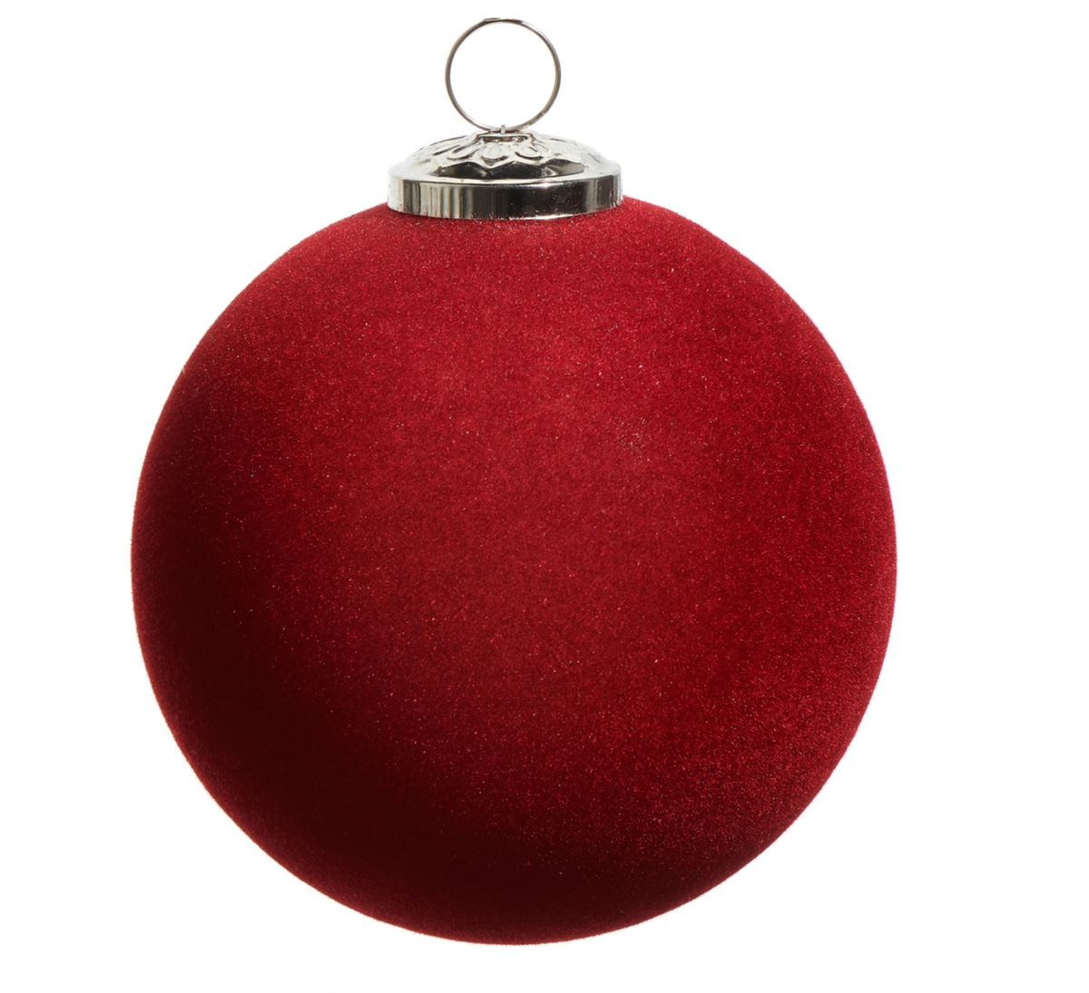 5" Berry Flocked Ball Ornament