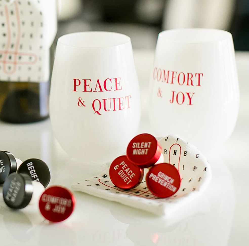 Holiday Wine Stoppers, Set of 4