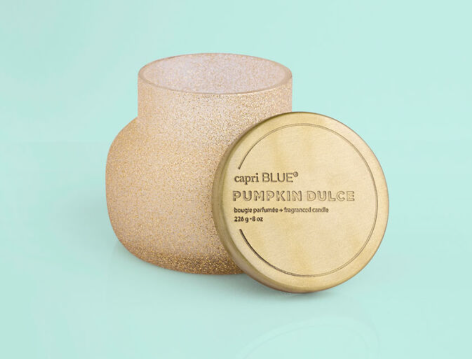 Pumpkin Dulce Glam Petite Capri Blue Candle, 8 oz