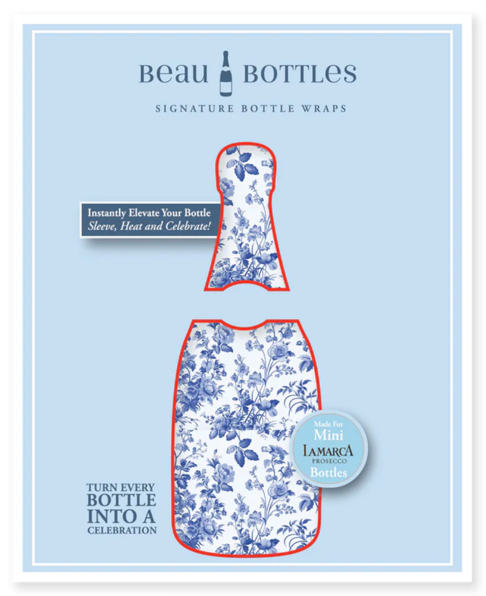 Beau Bottles Blue Floral - MINI La Marca Edition - Six Pack