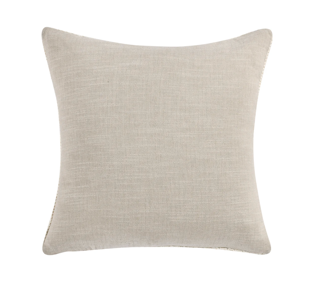 Belgian Flax Shore Pillow, Ivory