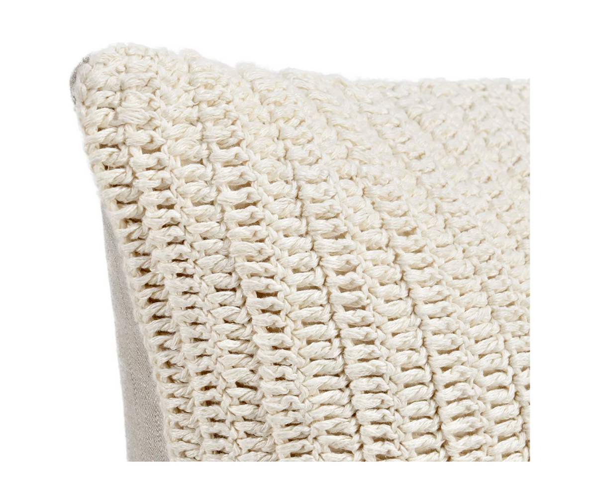 Belgian Flax Shore Pillow | Ivory