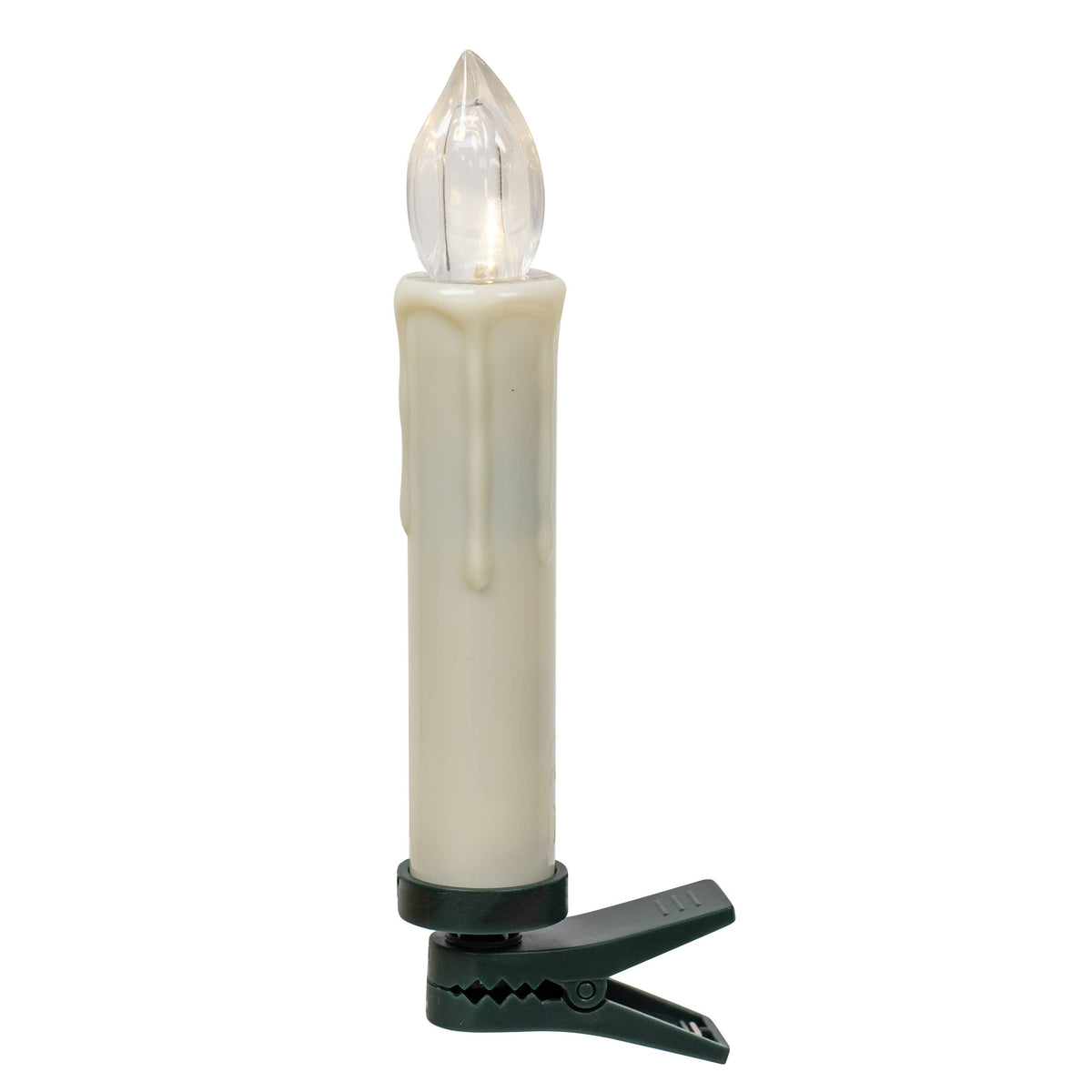 White Clip on Candle With Remote