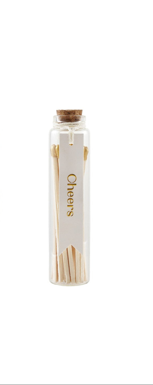 Glass Bottle Match Holder