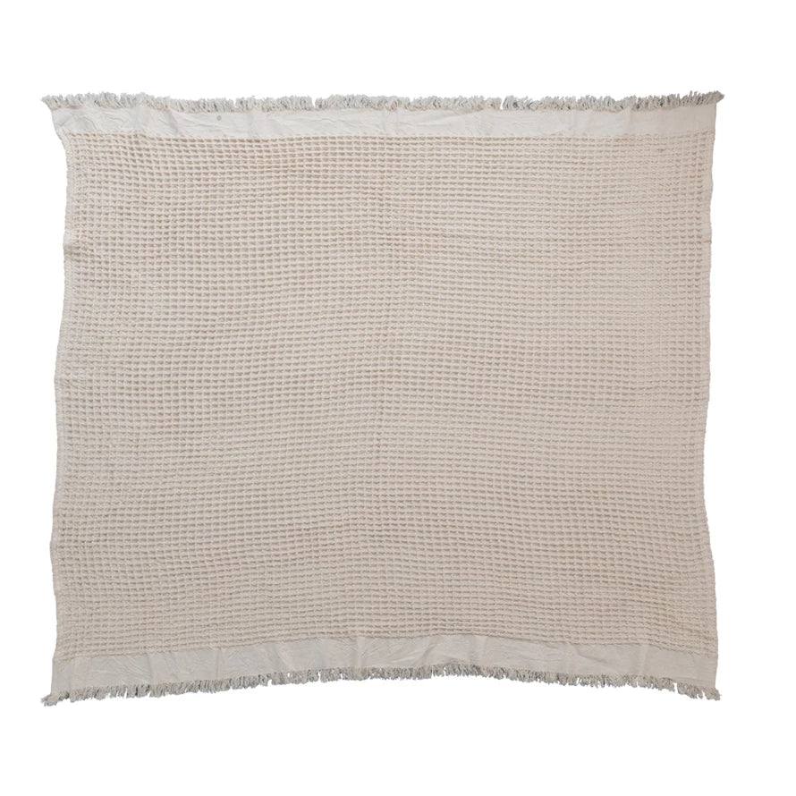 Cotton Waffle Weave Throw