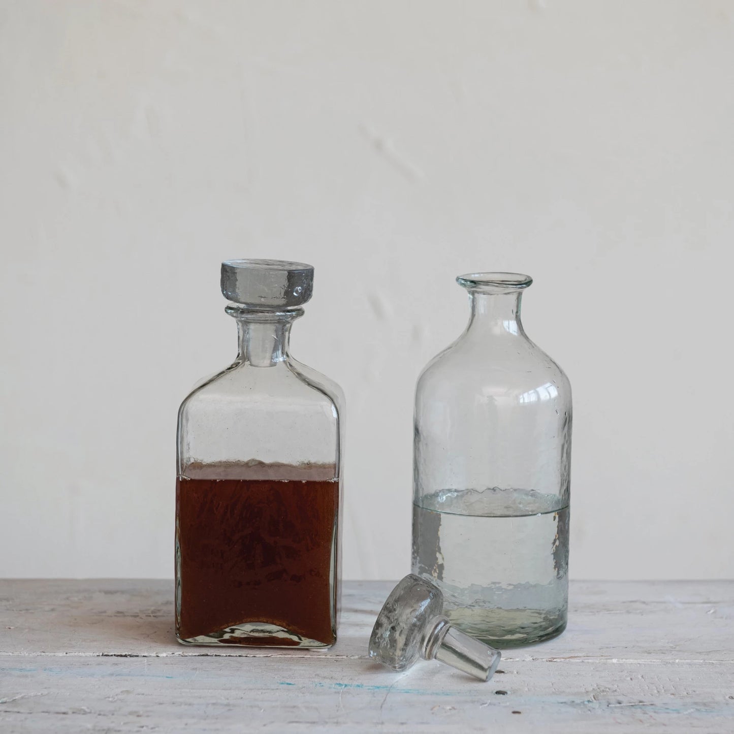Hammered Glass Decanter, 16oz