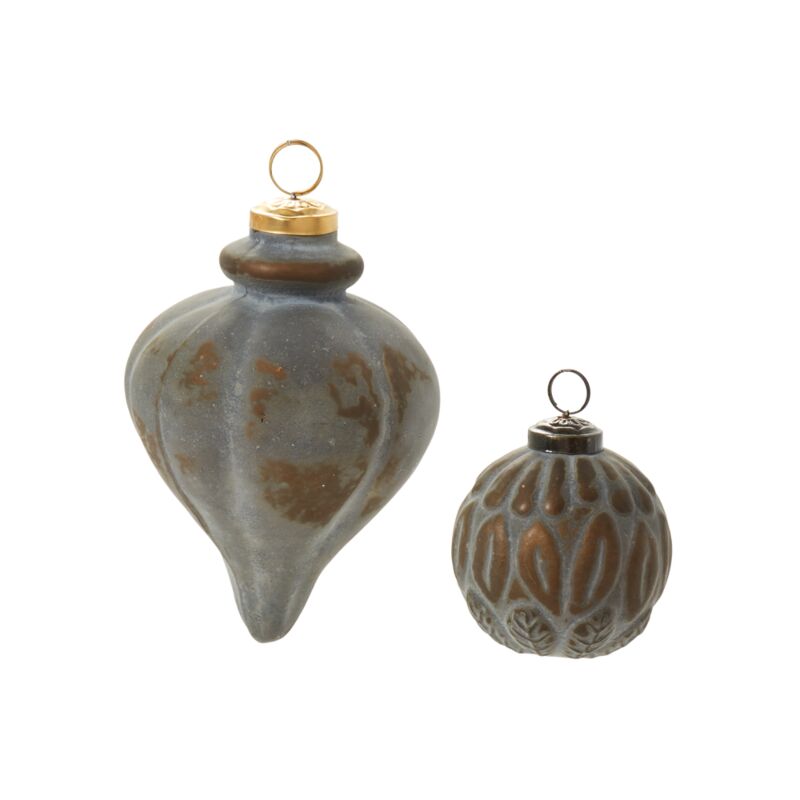 Vintage Rust Christmas Ornament, 2 Styles