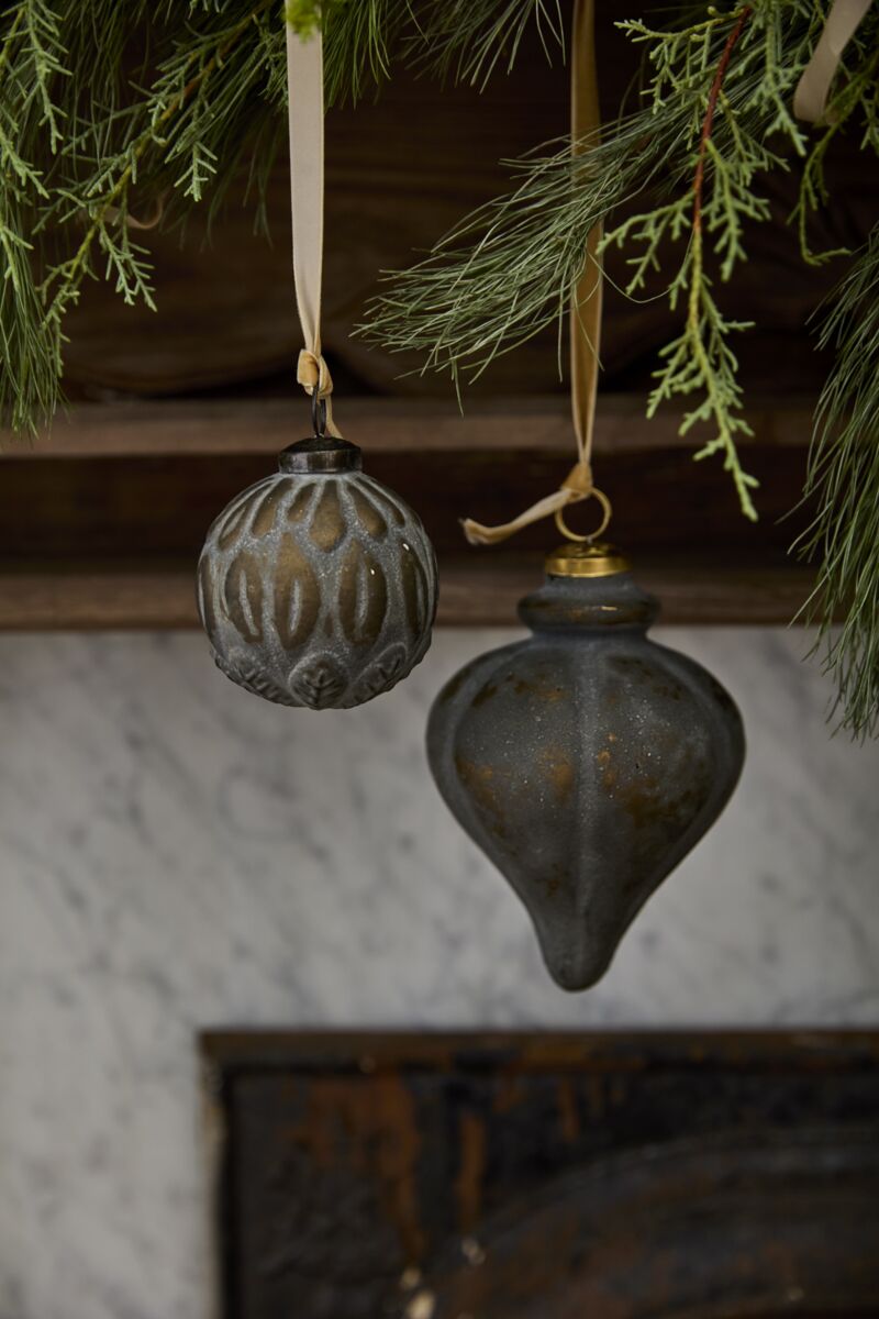 Vintage Rust Christmas Ornament, 2 Styles
