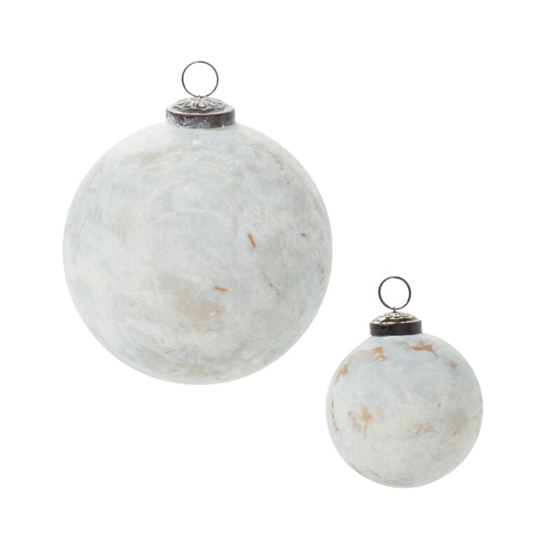 Vintage Frosted Christmas Ornament, 2 Sizes