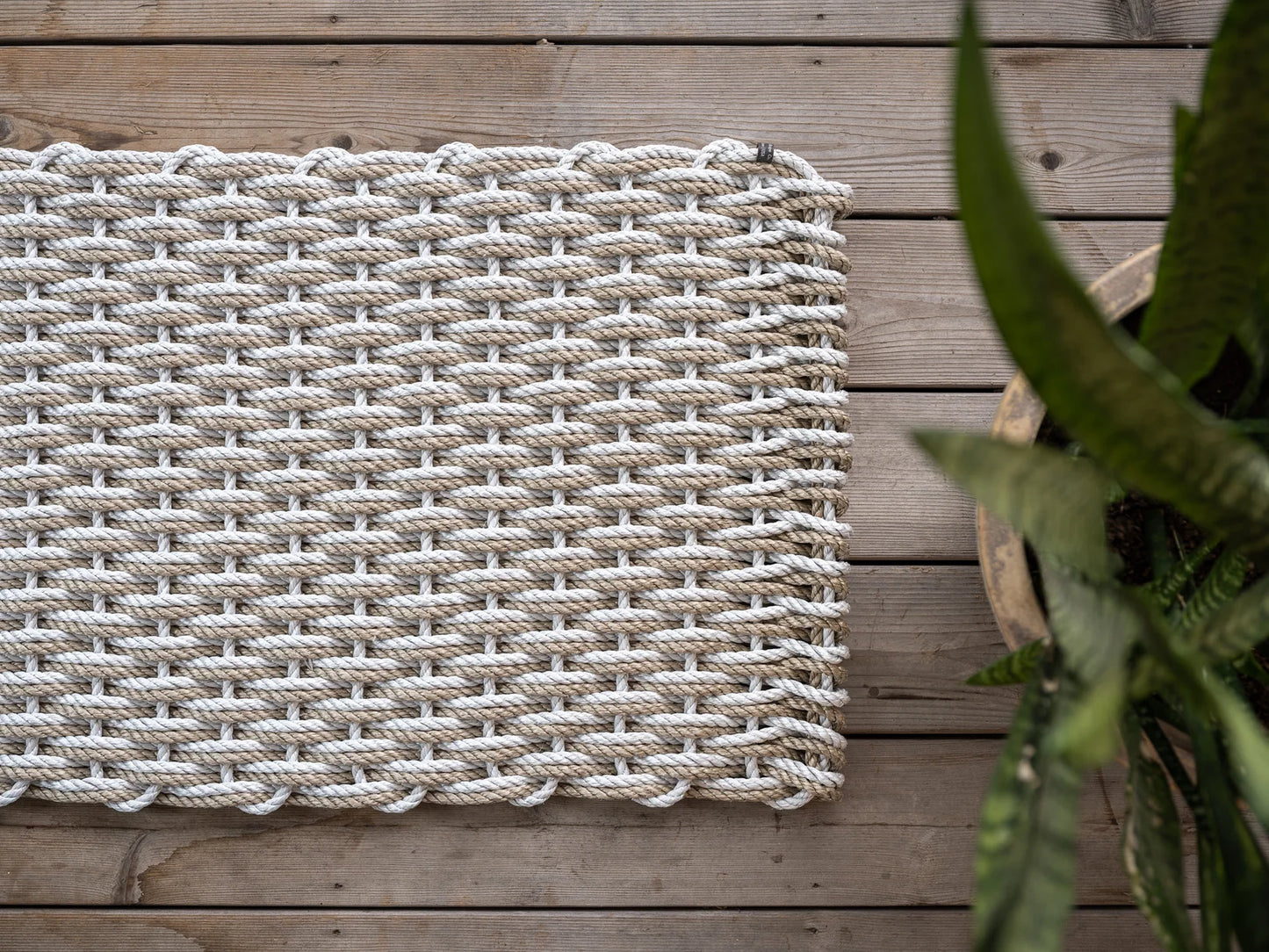 The Rope Co. Doormat, Fog Gray + Sand