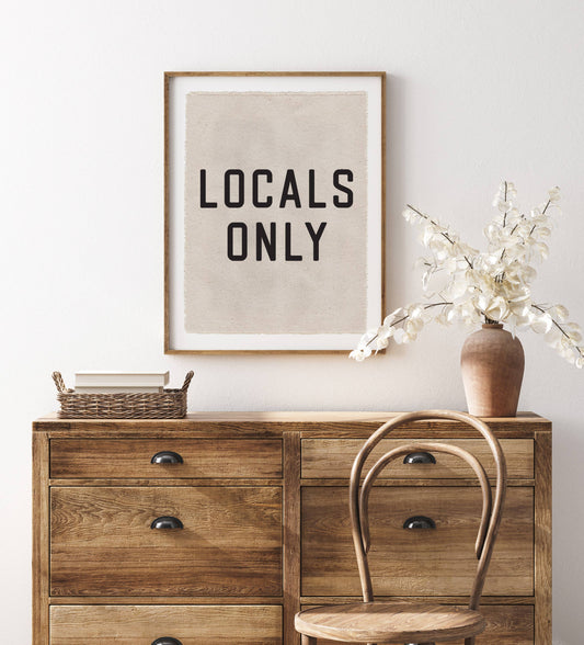 Locals Only Canvas Banner