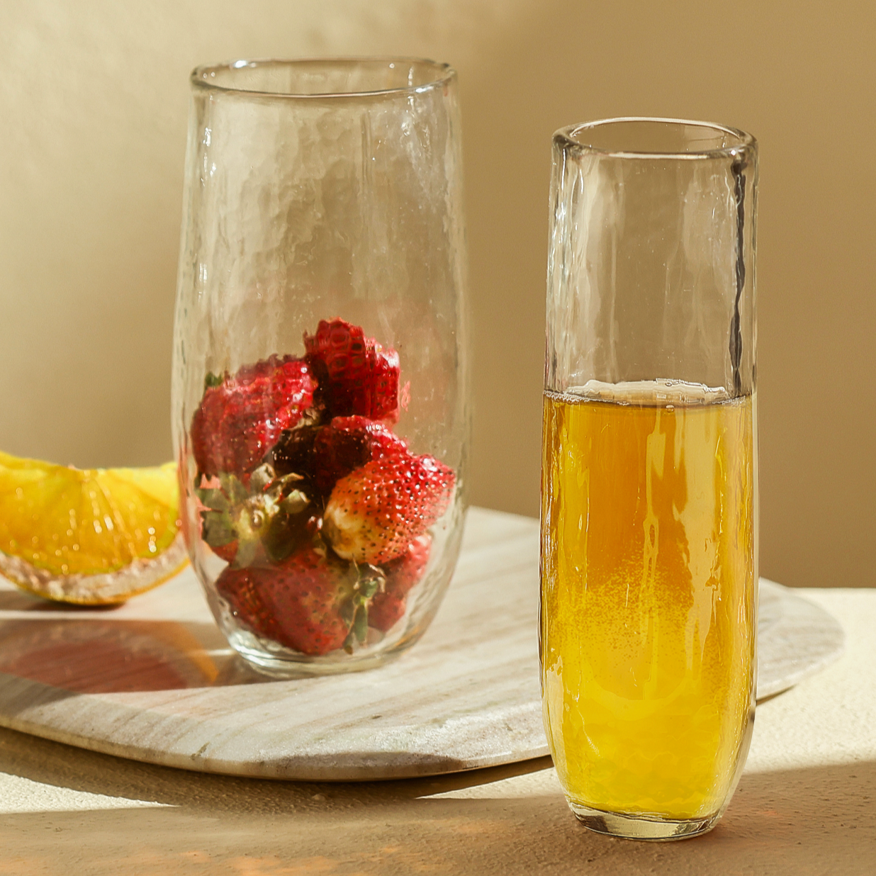 Pebbled Stemless Flute