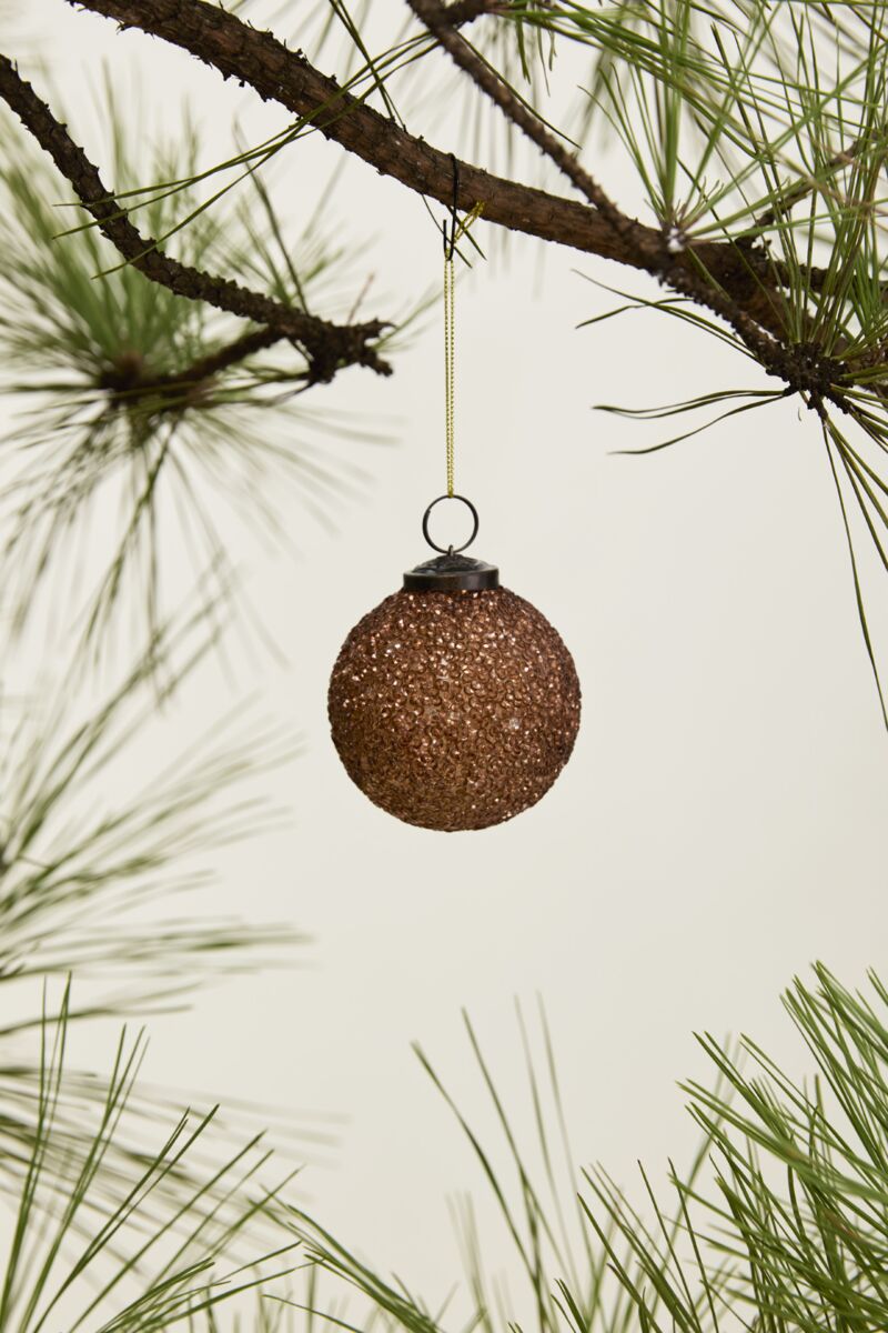 Copper Bubble Glass Christmas Ornament, 2 Sizes