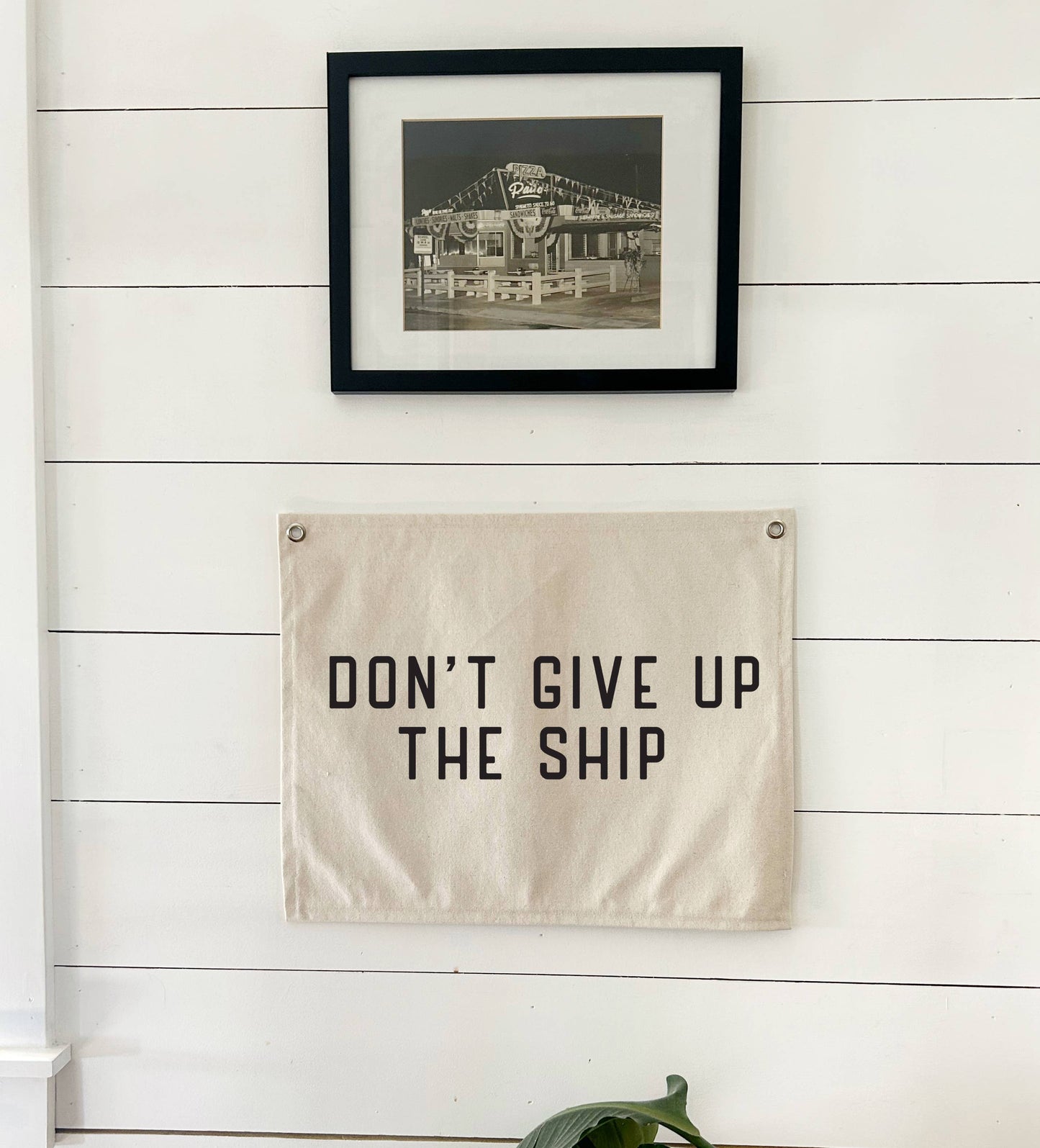 Don't Give Up The Ship Canvas Banner