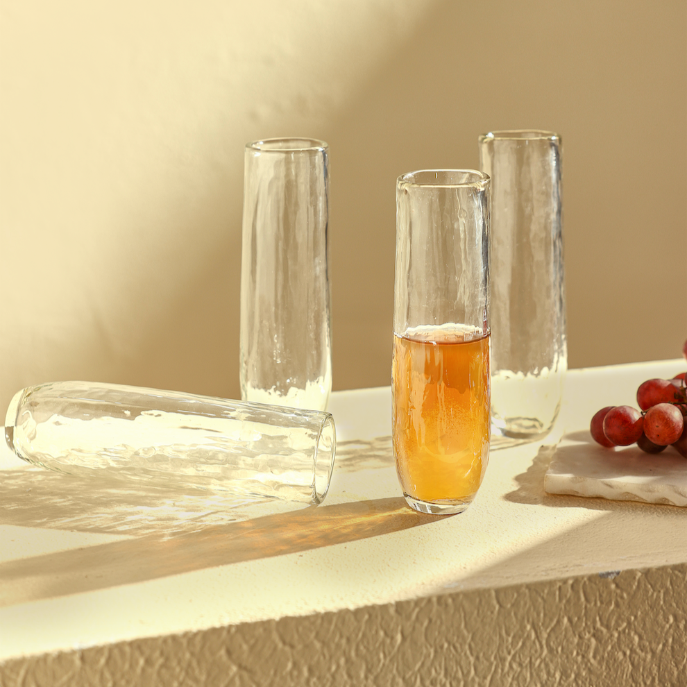 Pebbled Stemless Flute
