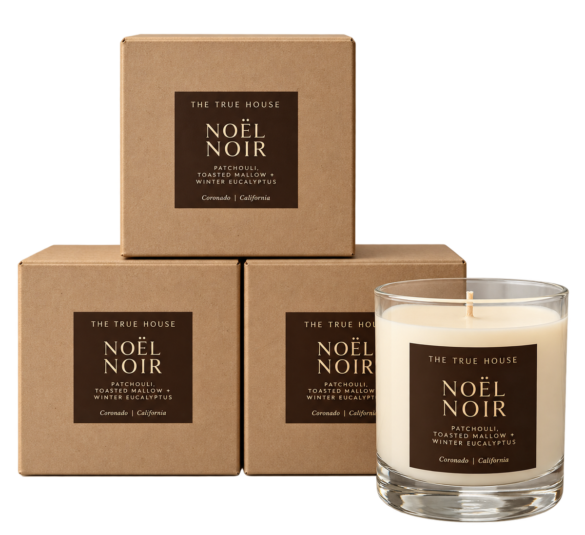 Noel Noir Candle, Various Sizes