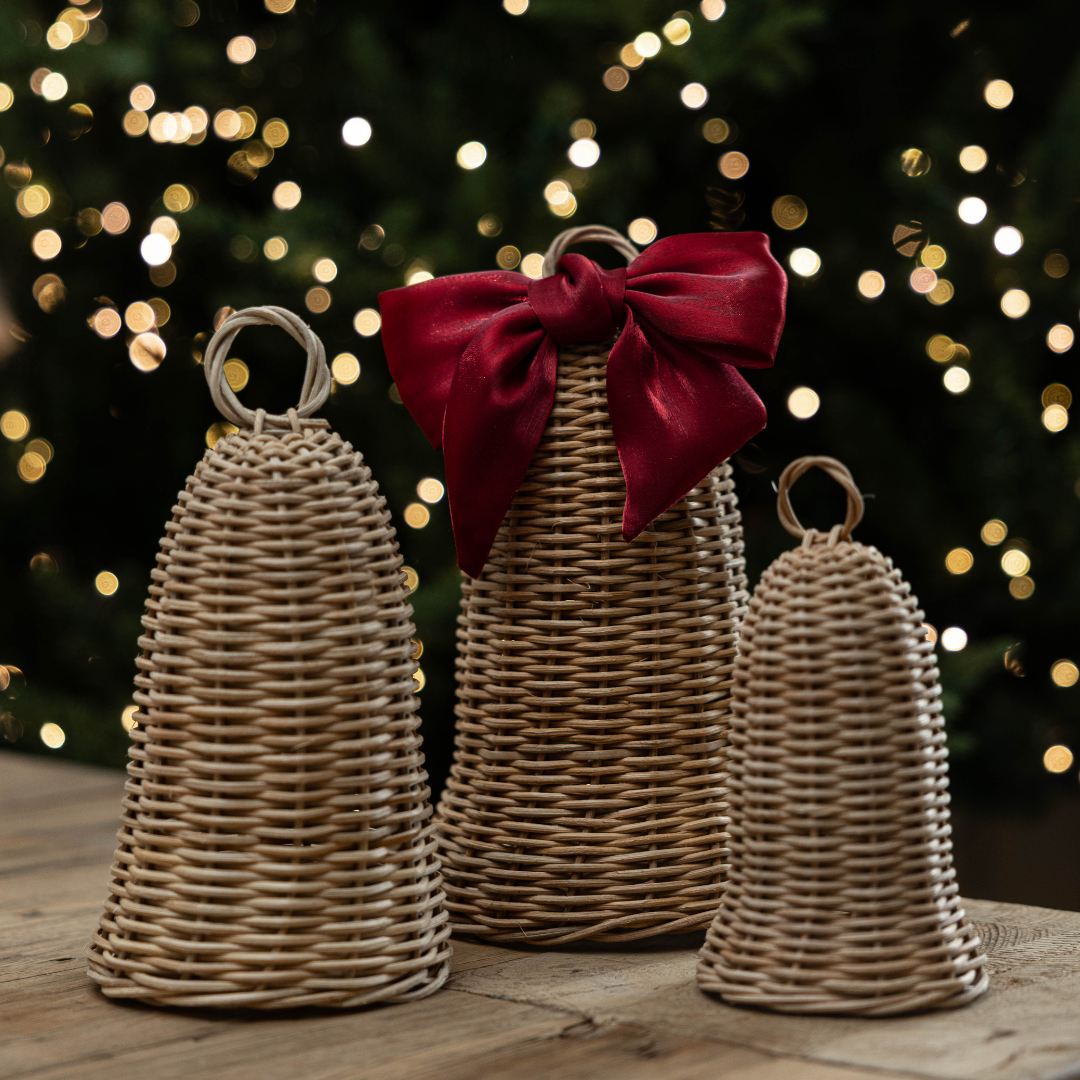 Rattan Bells │ Set of 3