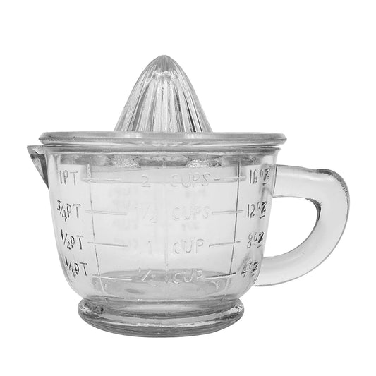Glass Citrus Juicer + Measuring Cup