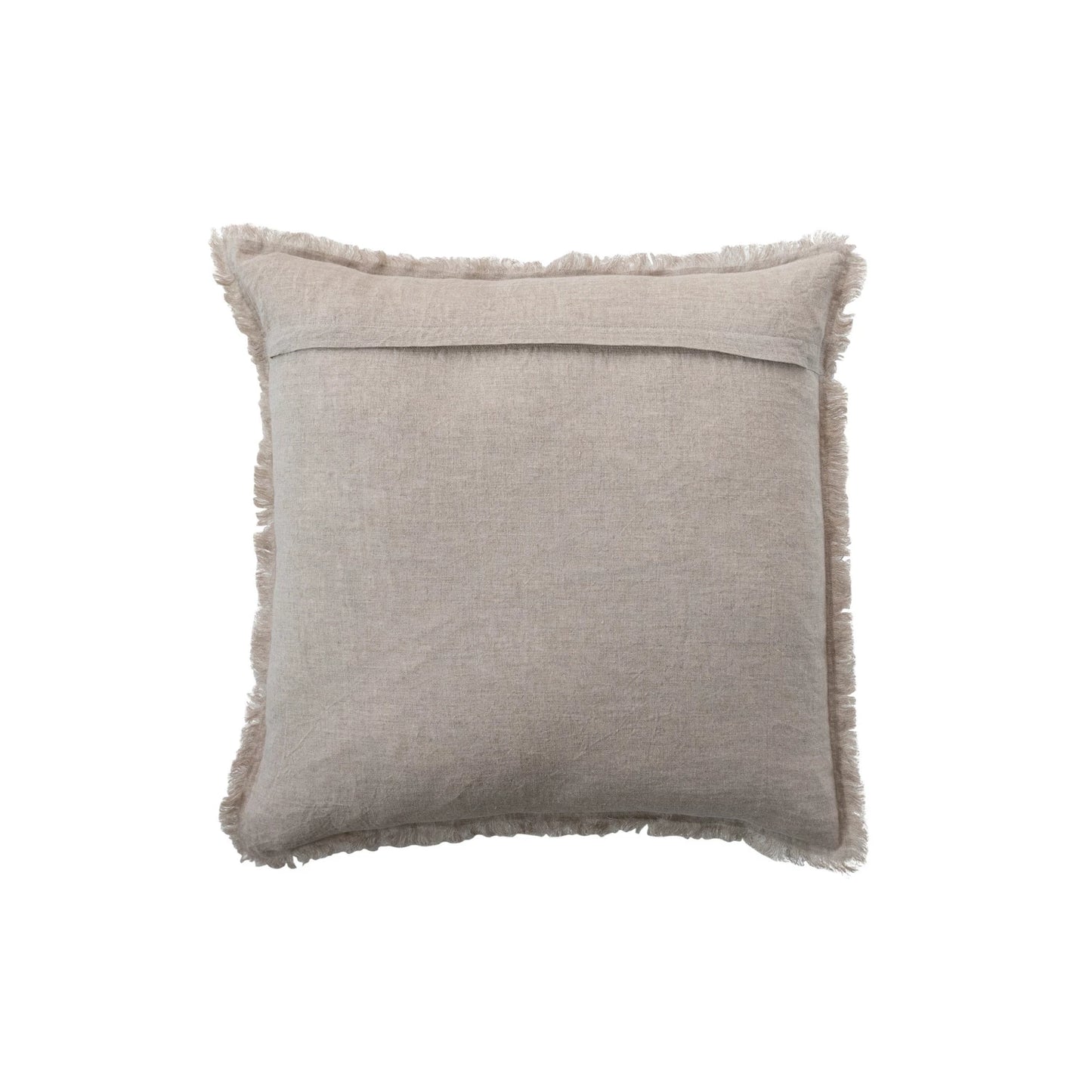 Stonewashed Linen Throw Pillow, Natural (multiple sizes)