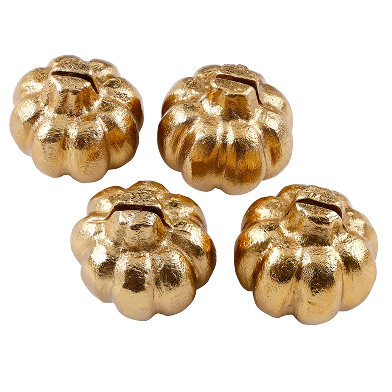 Gold Pumpkin Placecard Holders - Set of 4