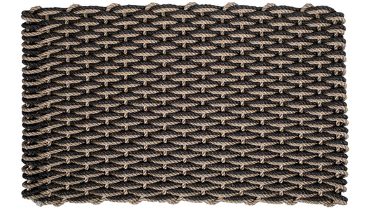 Sand + Charcoal Doormat by Rope Co.