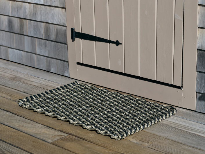 Sand + Charcoal Doormat by Rope Co.