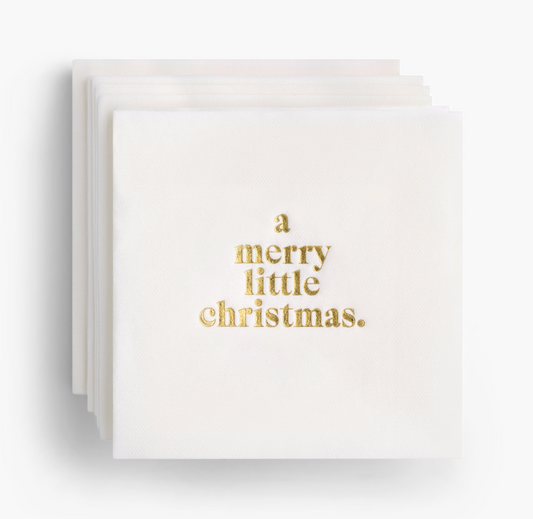 Holiday Gold Foil Cocktail Napkins, 3 Styles