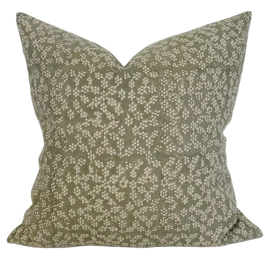 Ash Woven Floral Pillow Cover, 14 x 22