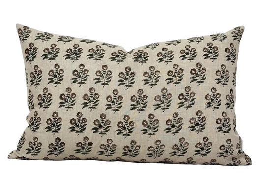 Lila Woven Floral Pillow Cover, 20 x 20