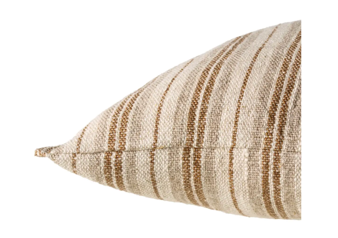 Linen Ticking Stripe Pillow, Beige