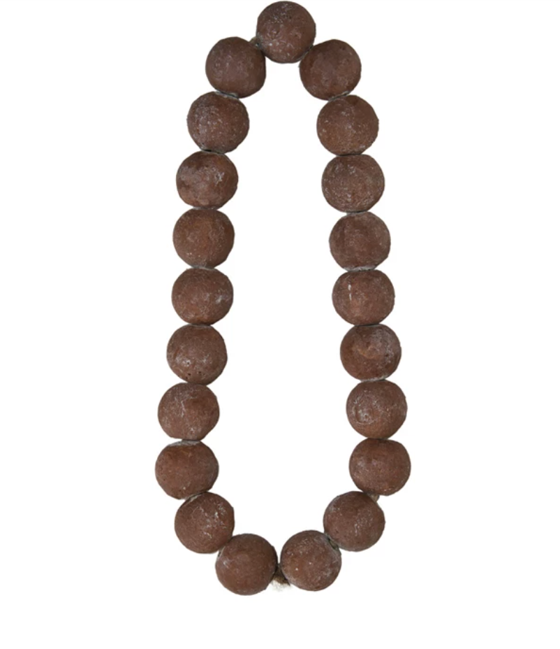 Cement Beads, Distressed Finish, Brown