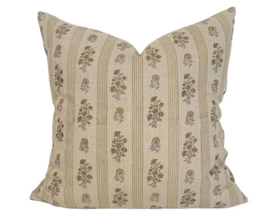 Ema Woven Floral Pillow Cover, 20 x 20